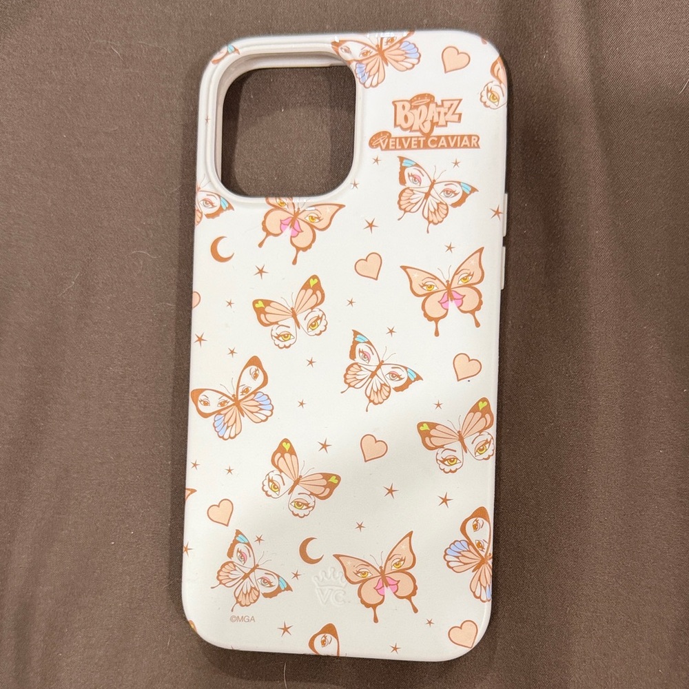 iPhone 13 Pro Max Velvet Caviar White Phone Case with Butterfly Print
